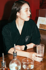 "KIBACOWORKS" S/S OPEN COLOR SHIRTS - BLACK