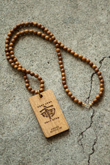 "MONKEY BOOZE" WOOD NECKLACE