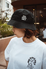 "BBQ VIBES ONLY" BUCKET HAT - BLACK