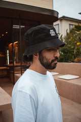 "BBQ VIBES ONLY" BUCKET HAT - BLACK