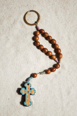 "WOOD ROSARY STRAP"