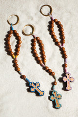 "WOOD ROSARY STRAP"