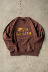 "COLLEGE LOGO" CREW SWEAT - CHOCOLATE BROWN(クルーネック/チョコレートブラウン)