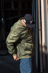 "SWOON SUPPLY CO." MA-1 JACKET - OLIVE（オリーブ）