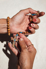 "WOOD ROSARY STRAP"