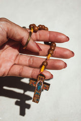 "WOOD ROSARY STRAP"