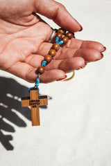 "WOOD ROSARY STRAP"