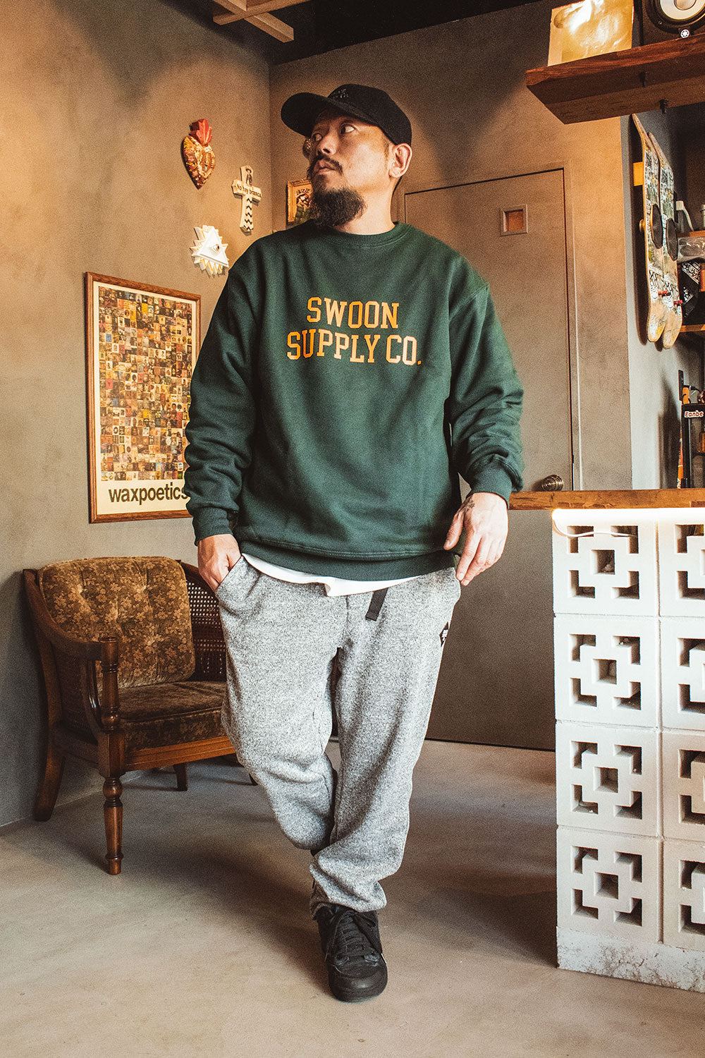 KNIT FLEECE STRAIGHT PANTS