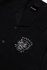 "KIBACOWORKS" S/S OPEN COLOR SHIRTS - BLACK
