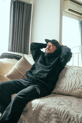 "DO NOTHING & CHILL" - SWEAT PANTS(スウェットパンツ/ブラック)