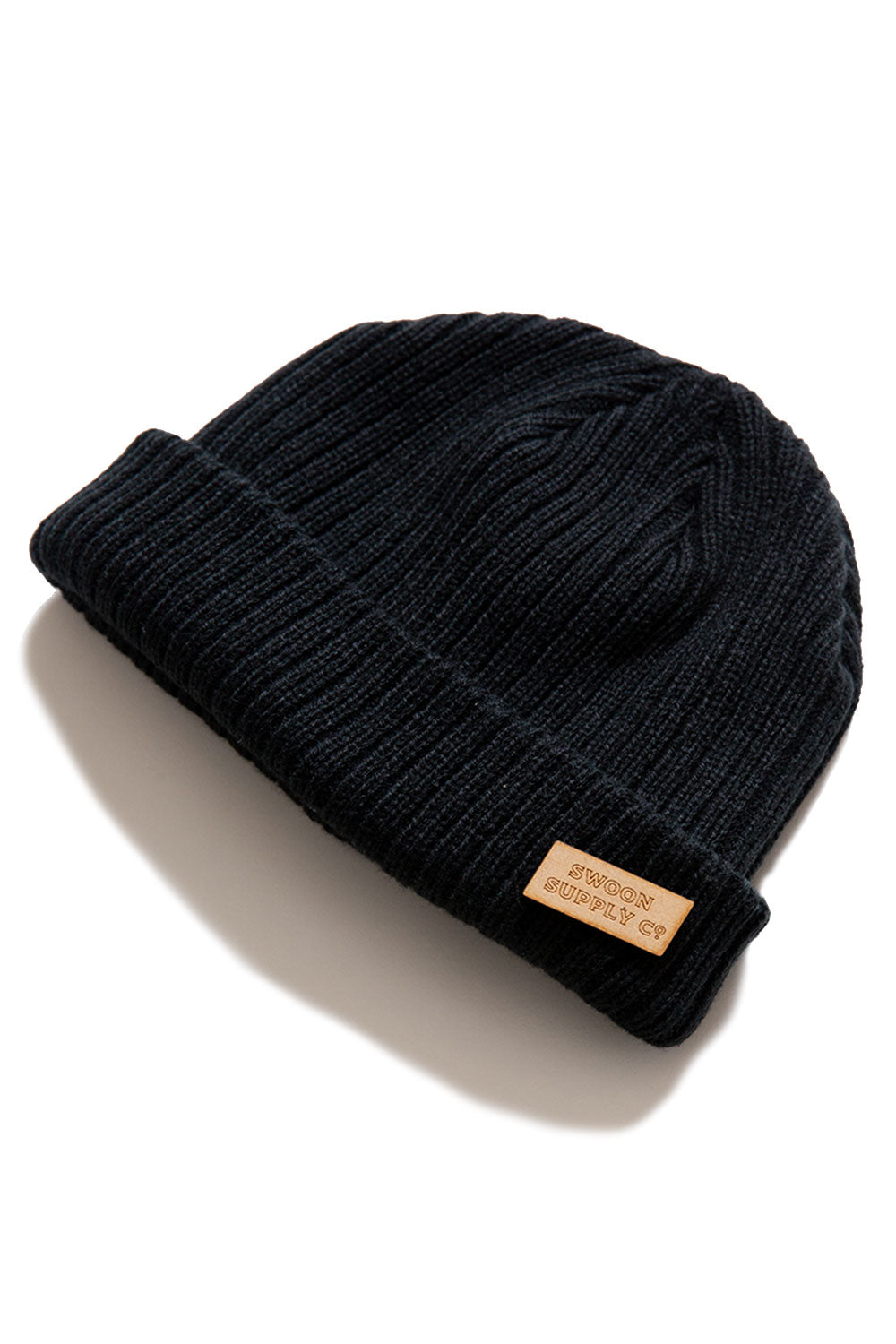 RIB KNIT SHORT BEANIE + WOOD PINS（ウッドピンズ付きショートワッチ