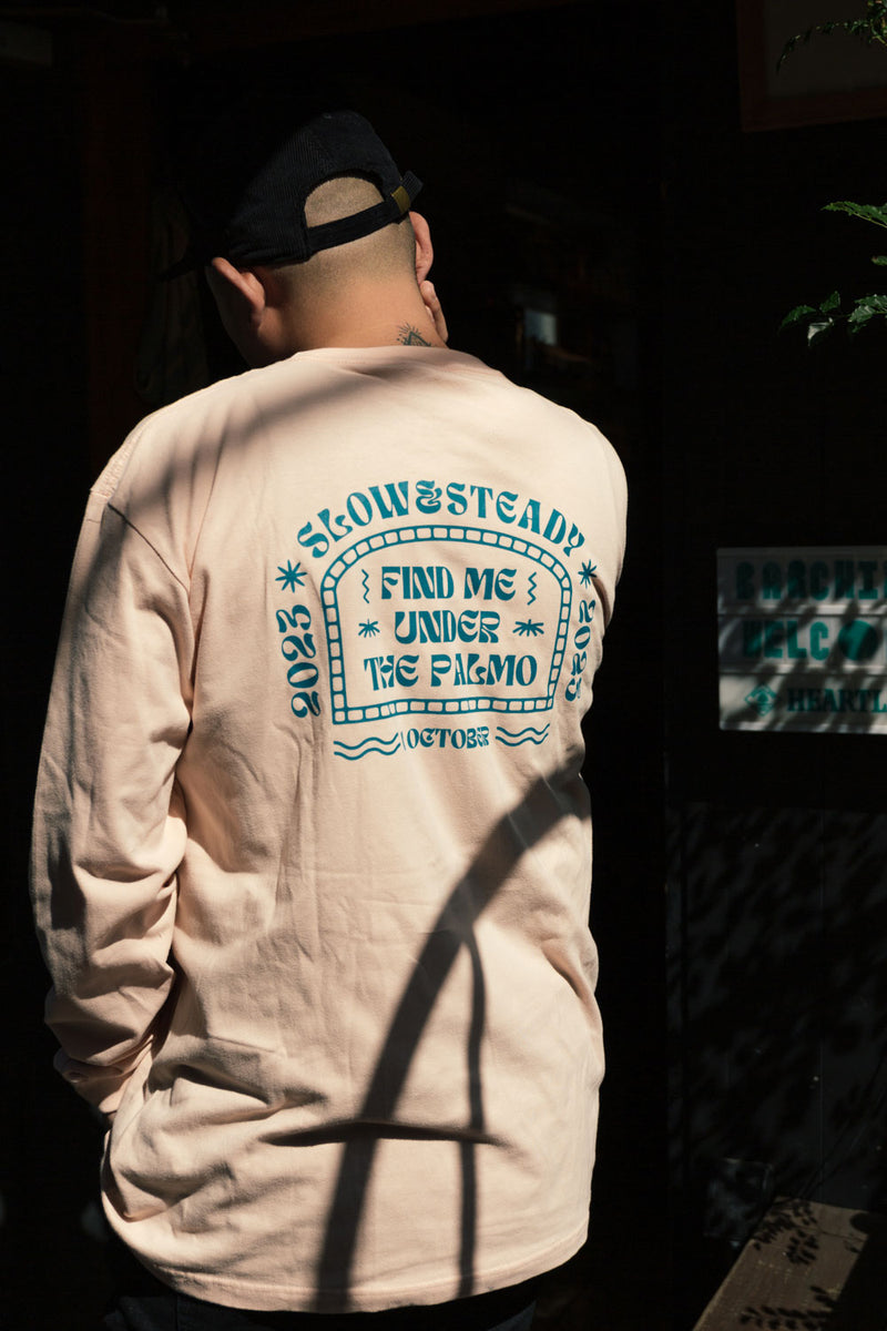 "SLOW & STEADY" L/S TEE - OFF PINK