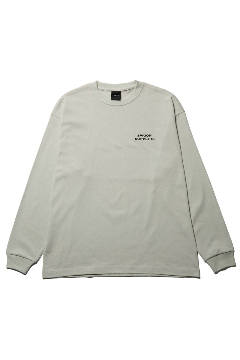 "ONE MILE IN THE BOROUGH" L/S BIG TEE - FROST GREY（マグナムウェイト ビッグシルエットT ロングスリーブ / フロストグレー）