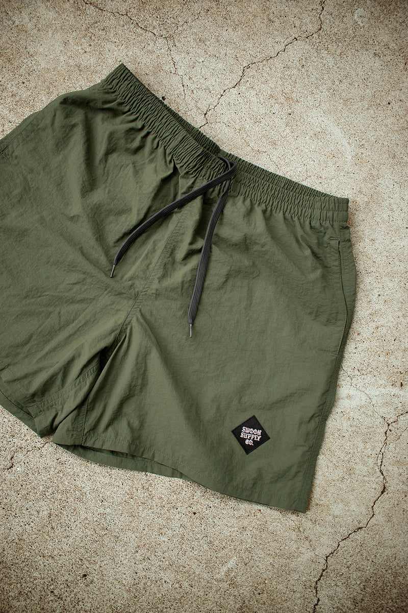 "ONE MILE BACKWOODS" NYLON SHORTS
