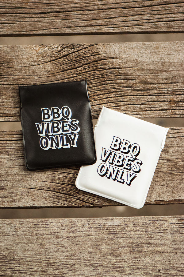 "BBQ VIBES ONLY" POCKET ASHTRAY / COIN CASE