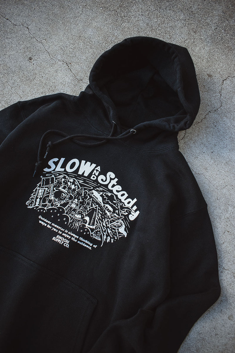 "OUTDOOR MONSTER" HOODIE - BLACK