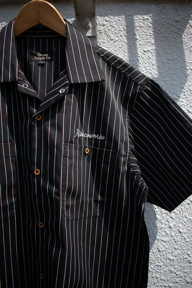 "KIBACOWORKS" S/S OPEN COLOR SHIRTS - BLACK