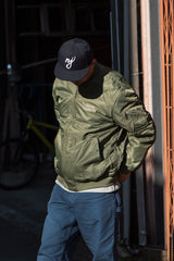 "SWOON SUPPLY CO." MA-1 JACKET - OLIVE（オリーブ）