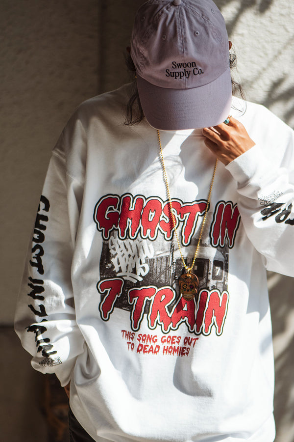 "GHOST IN 7 TRAIN" L/S BIG TEE