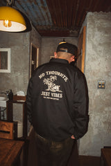 "NO THOUGHTS, JUST VIBES" T/C COACH JACKET