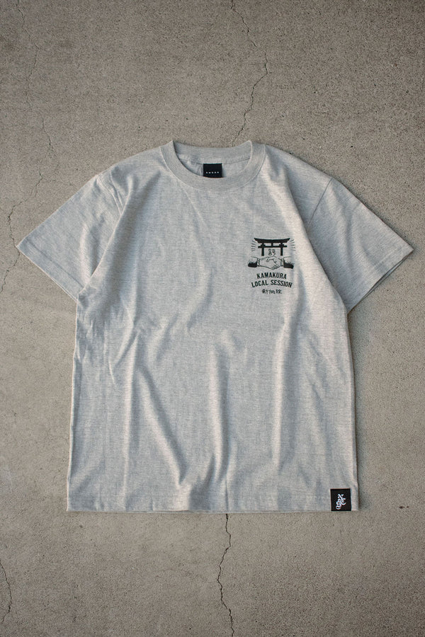 "KAMAKURA LOCAL SESSION" TEE - HEATHER GREY
