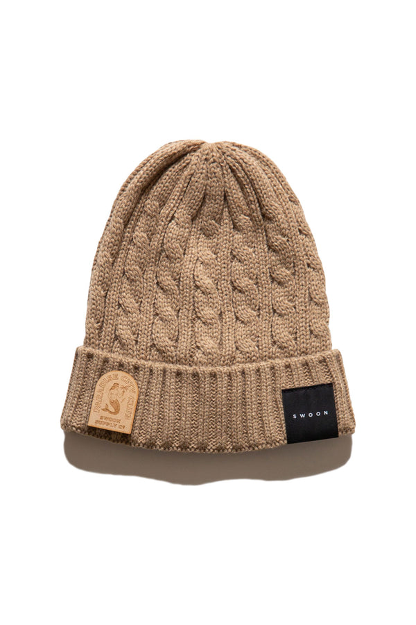 CABLE KNIT WATCH + WOOD PINS