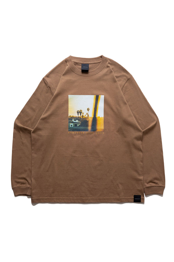 "DOWNTOWN" L/S TEE - CAMEL BROWN