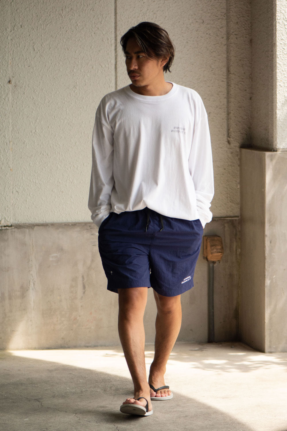 NYLON EASY SHORTS"   INDIGO BLUE – KIBACOWORKS