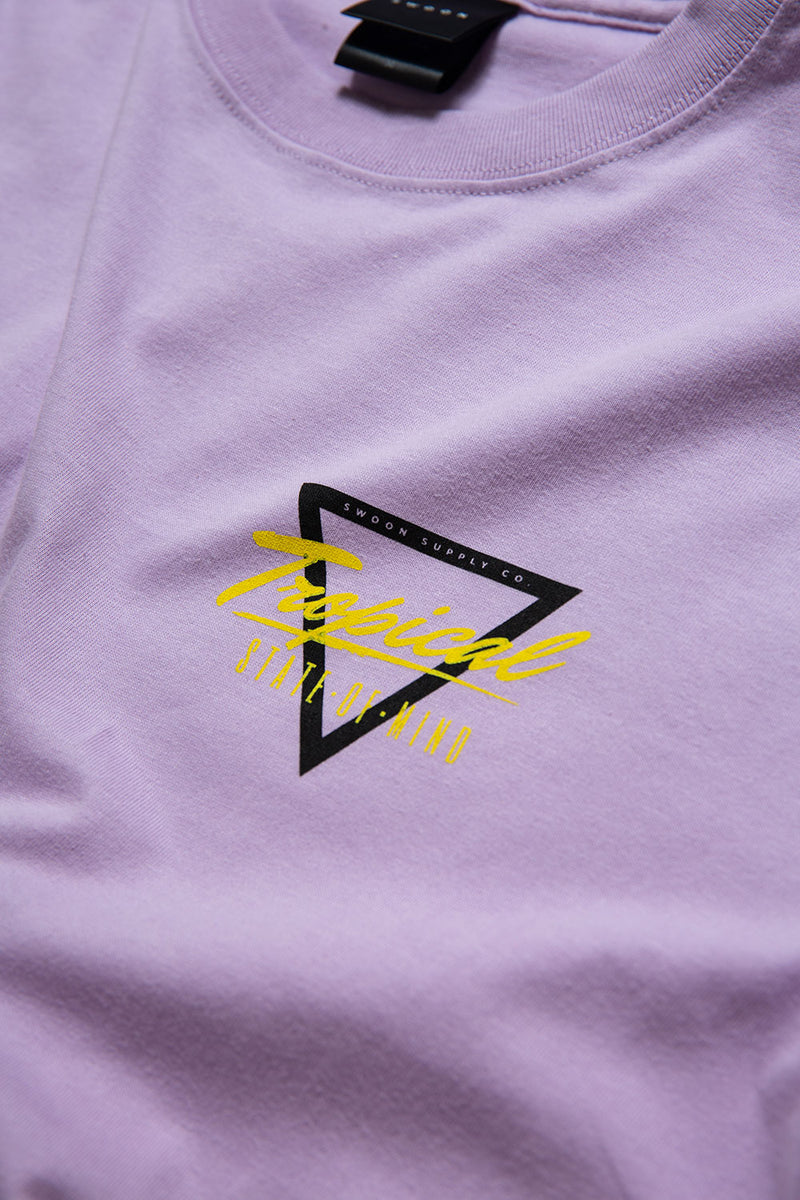 "TROPICAL STATE OF MIND" L/S TEE - PURPLE