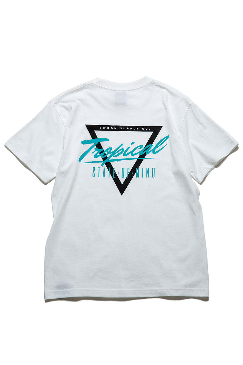 "TROPICAL STATE OF MIND" TEE - WHITE