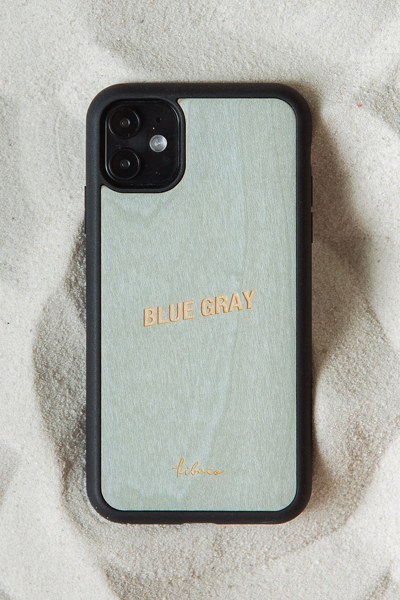 Name put wood case Blue Gray